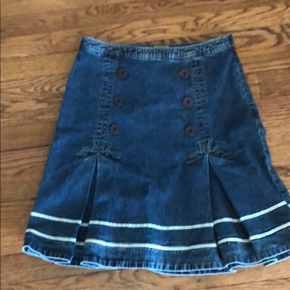High Waisted Denim Sailor Skirt from Anthropologie